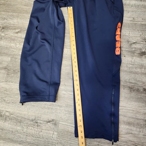 Chicago Bears Nike Official NFL Shield Logo Navy Dri Fit Onfield Pants Size M - Picture 8 of 13